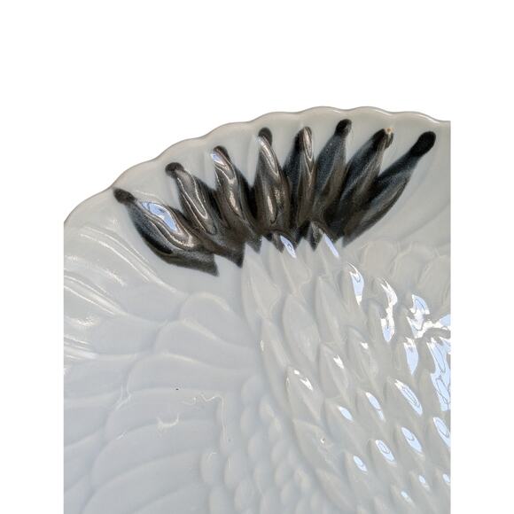 Red Crowned Crane Japanese Celadon Porcelain Early 20th Century Vintage Plates - Picture 6 of 16